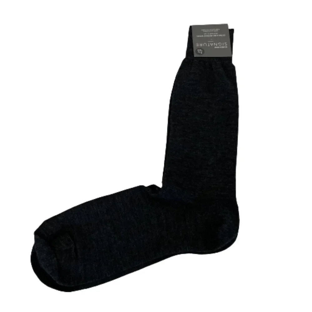 Nordstrom Men's Merino Wool Heather Gray Dress Socks Size 7.5-12.5 NEW NWT